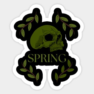 Spring Skull Sticker